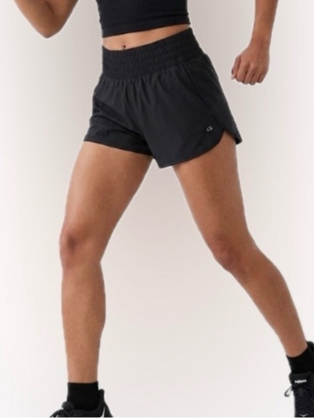 GAPFIT High Rise Running Shorts Medium Black Quick Dry Lined Athletic Workout